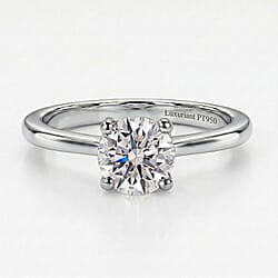 LUXURIANT 1 Ct. Lab Grown Diamond Solitaire Ring in 9K Gold SGL Certified (VS/G-H)