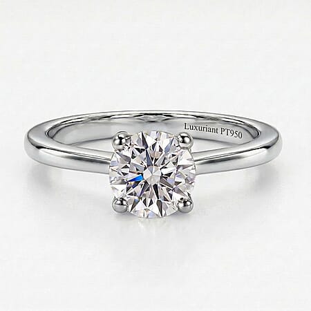 LUXURIANT 1 Ct. Lab Grown Diamond Solitaire Ring in 9K White Gold SGL Certified (VS/G-H)