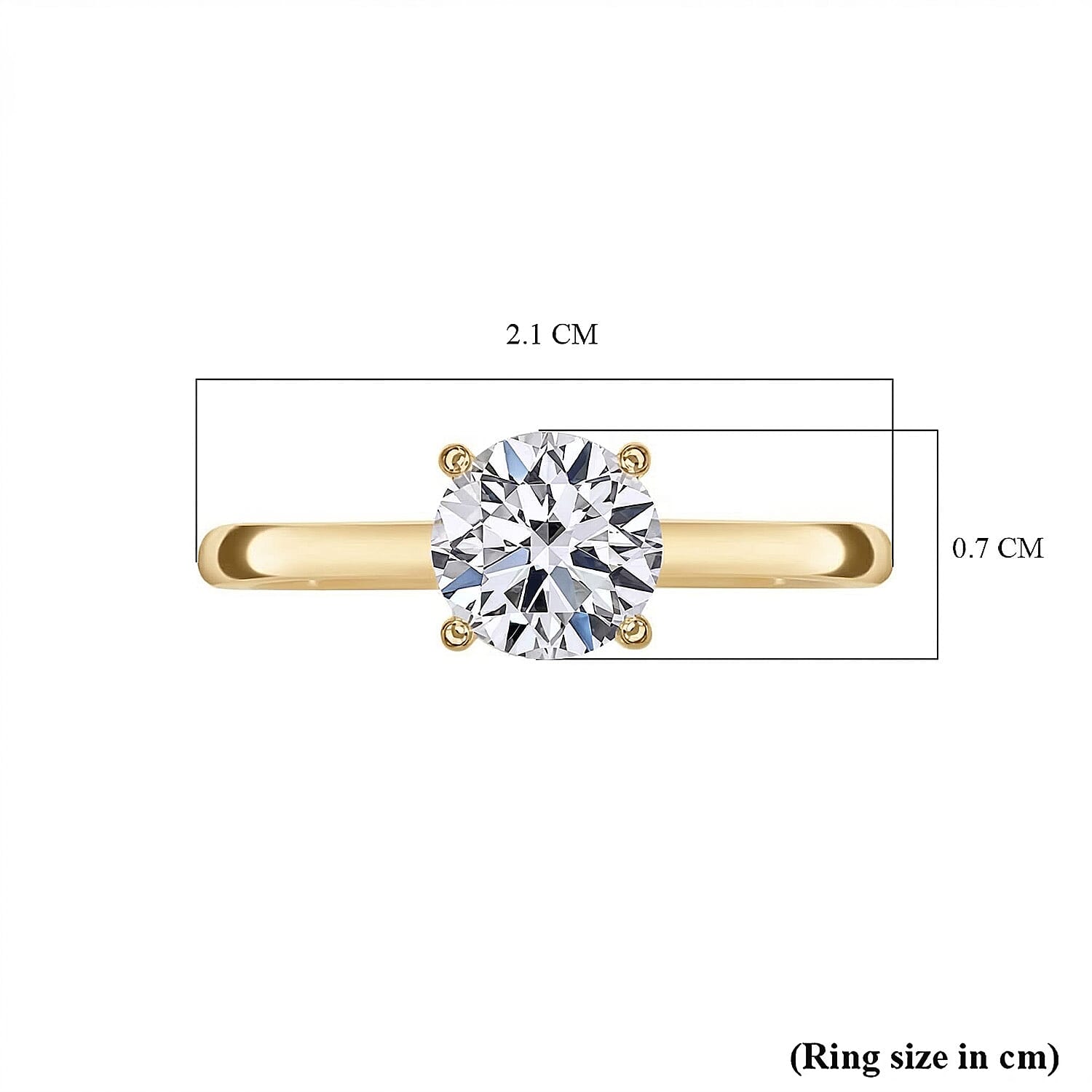 Luxuriant Diamond  9K Gold SGL Certified VS-GH Lab Grown Diamond  Ring