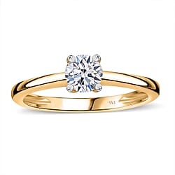 LUXURIANT 1 Ct. Lab Grown Diamond Solitaire Ring in 9K Gold SGL Certified (VS/G-H)