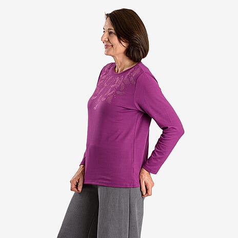 Closeout Deal  Blouse - Purple