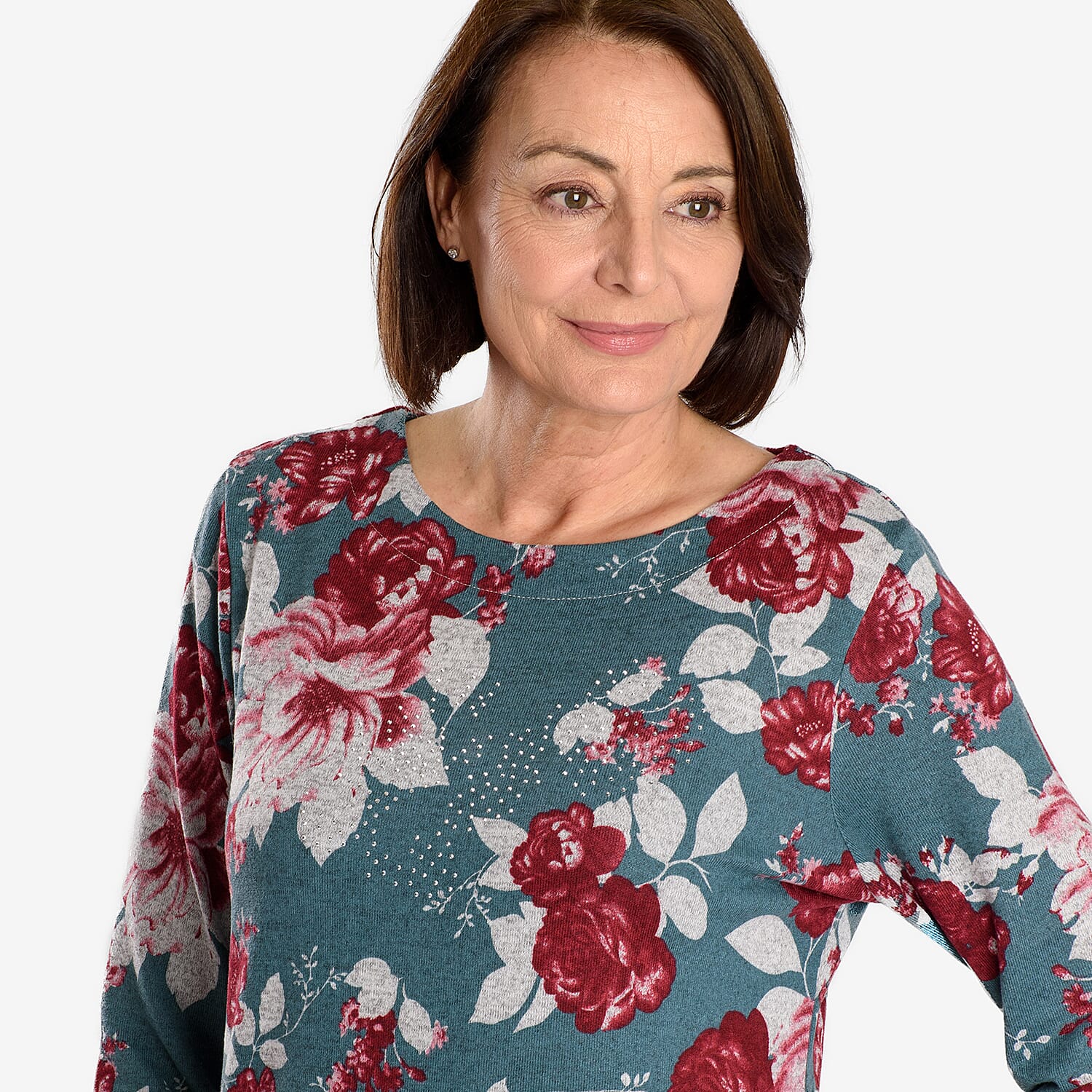 Closeout Deal Floral Pattern Long Sleeve Blouse