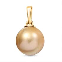 9K Yellow Gold AA South Sea Pearl (8mm-9mm) Pendant 5.59 Ct.