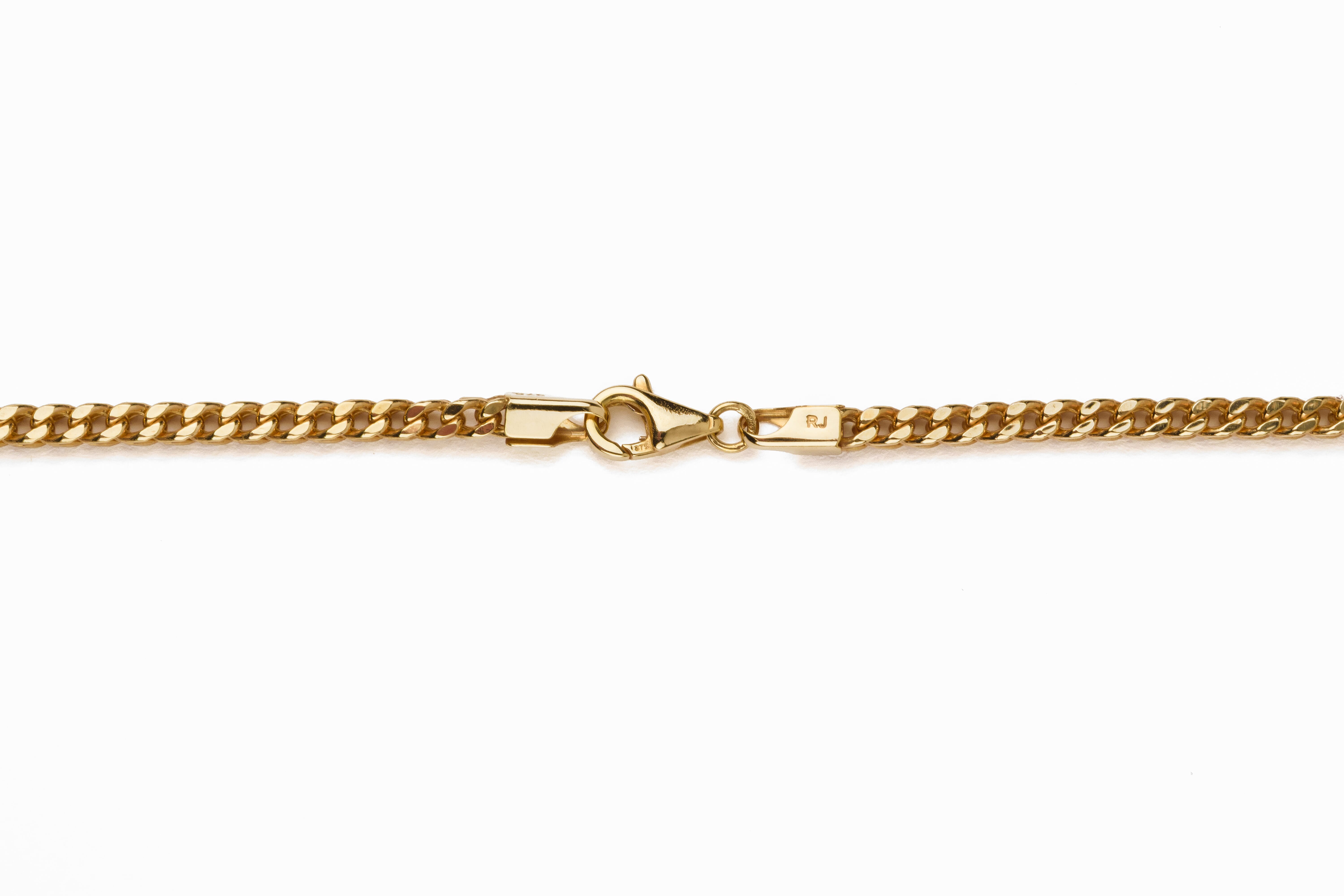 Vicenza CloseOut- 9K Yellow Gold Franco Necklace (Size - 20) with Lobster Clasp 6.25 Gms