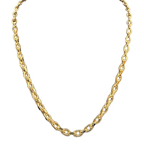 Designer Inspired - 9K Yellow Gold Solid Cable Necklace (Size - 20) with Lobster Clasp, Gold Wt. 16.00 Gms.