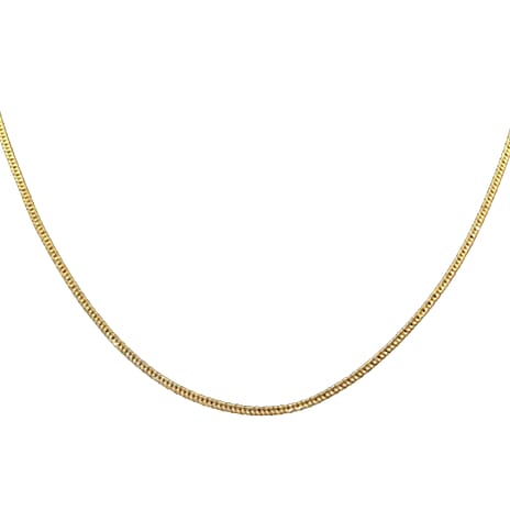 Vicenza Close Out 2025 - 9K Yellow Gold Compact Curb Necklace  (Size - 18)