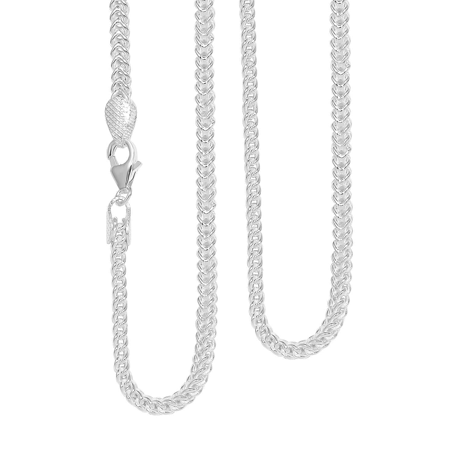 One Time Deal - Sterling Silver Franco Necklace (Size - 20) Silver Wt. 25.00 Gms.