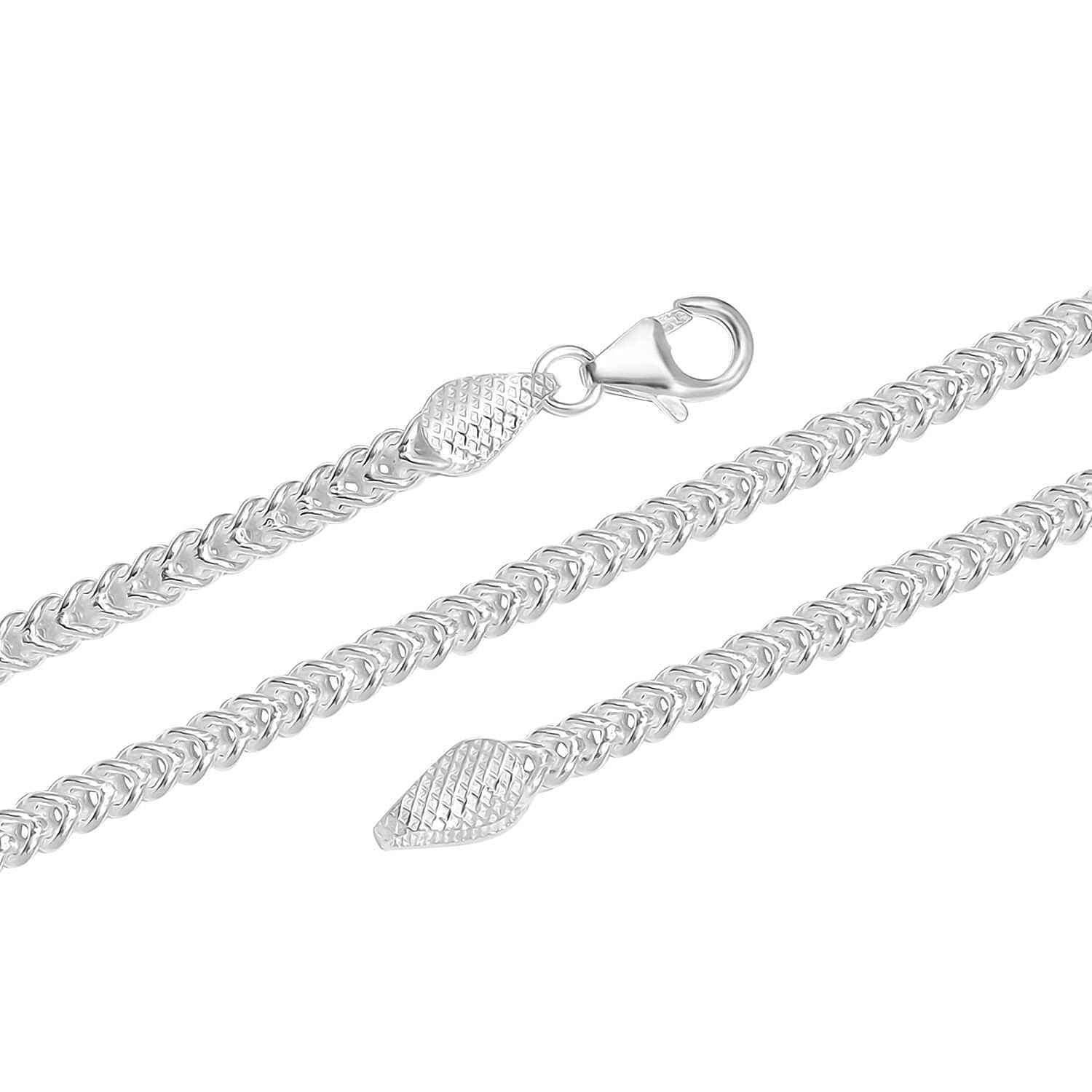 One Time Deal - Sterling Silver Franco Necklace (Size - 20) Silver Wt. 25.00 Gms.