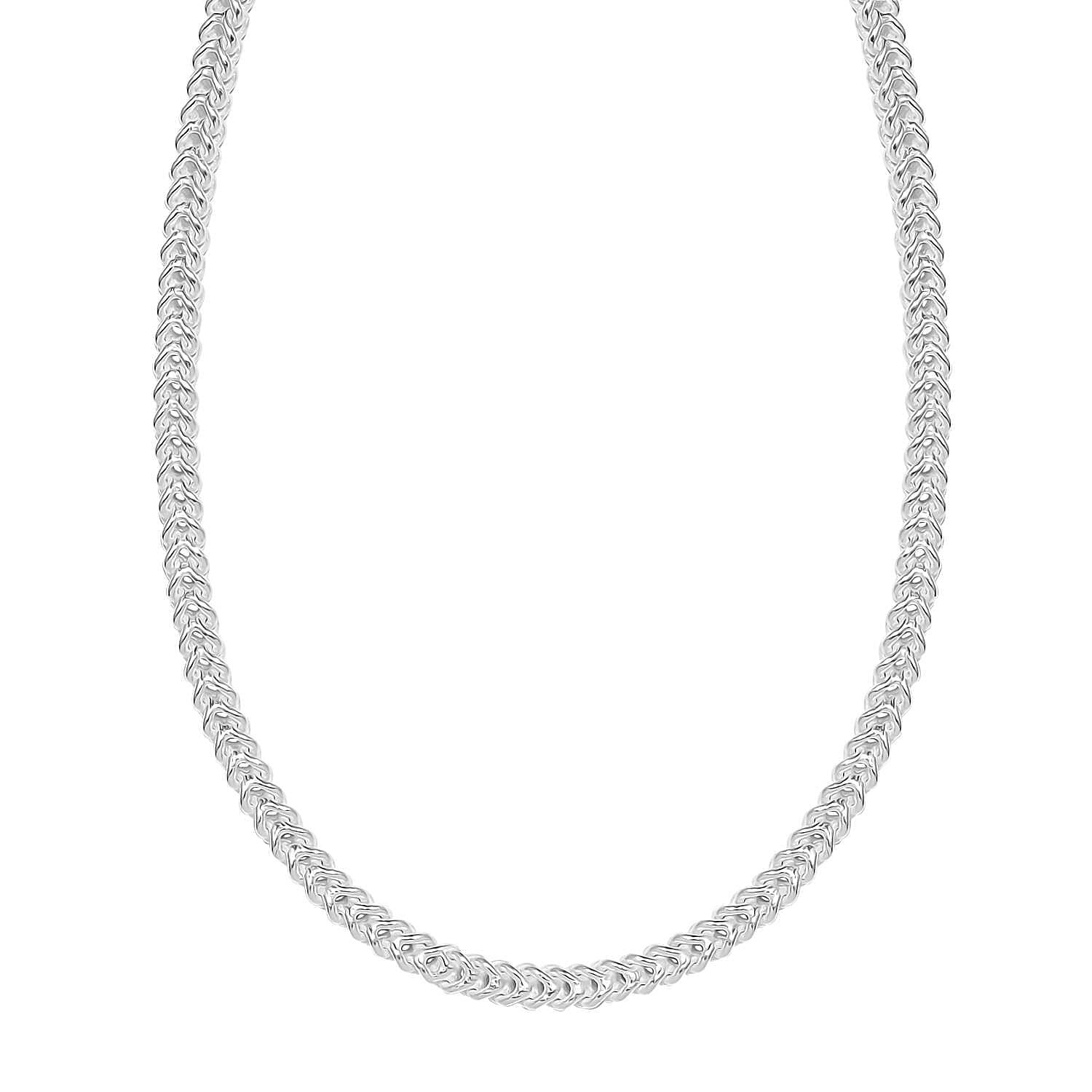 One Time Deal - Sterling Silver Franco Necklace (Size - 20) Silver Wt. 25.00 Gms.