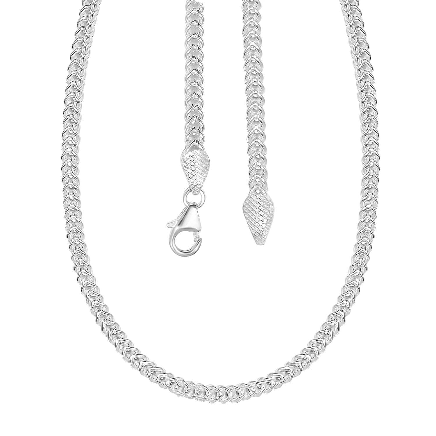 One Time Deal - Sterling Silver Franco Necklace (Size - 20) Silver Wt. 25.00 Gms.
