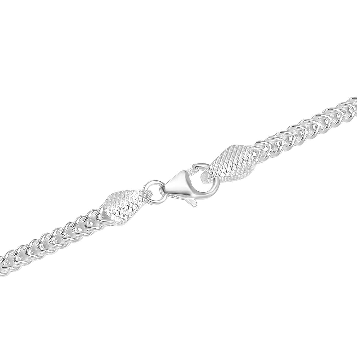 One Time Deal - Sterling Silver Franco Necklace (Size - 20) Silver Wt. 25.00 Gms.