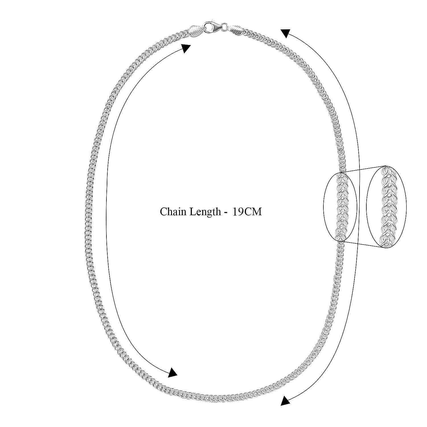 One Time Deal - Sterling Silver Franco Necklace (Size - 20) Silver Wt. 25.00 Gms.