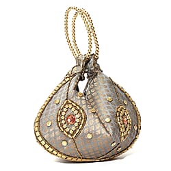 Embroidery Cosmetic and Toiletry Bag (Size 22x15x1 cm) - Turquoise