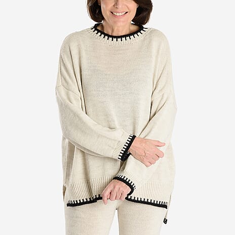 New Collection Loungewear Blouse (One Size, 8-18) - Beige