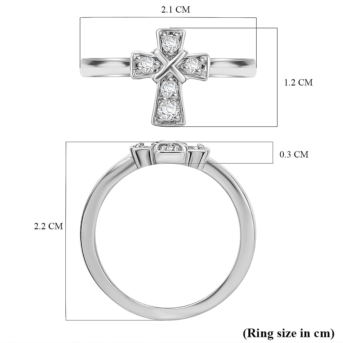 Moissanite Solitaire Ring in Rhodium Overlay Sterling Silver Moissanite Solitaire Ring in Rhodium Overlay Sterling Silver