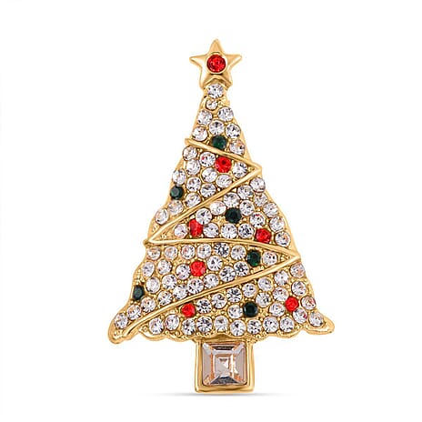 Multi Color Crystal Brooch