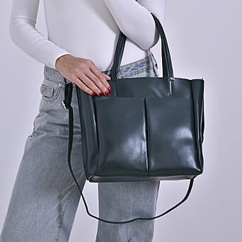 https://tjcuk.sirv.com/Products/79/8/7987984/Leather-Patterned-Tote-Bag-Size-31x13x27-cm-Green-Brown_7987984_2.jpg?w=342&h=342