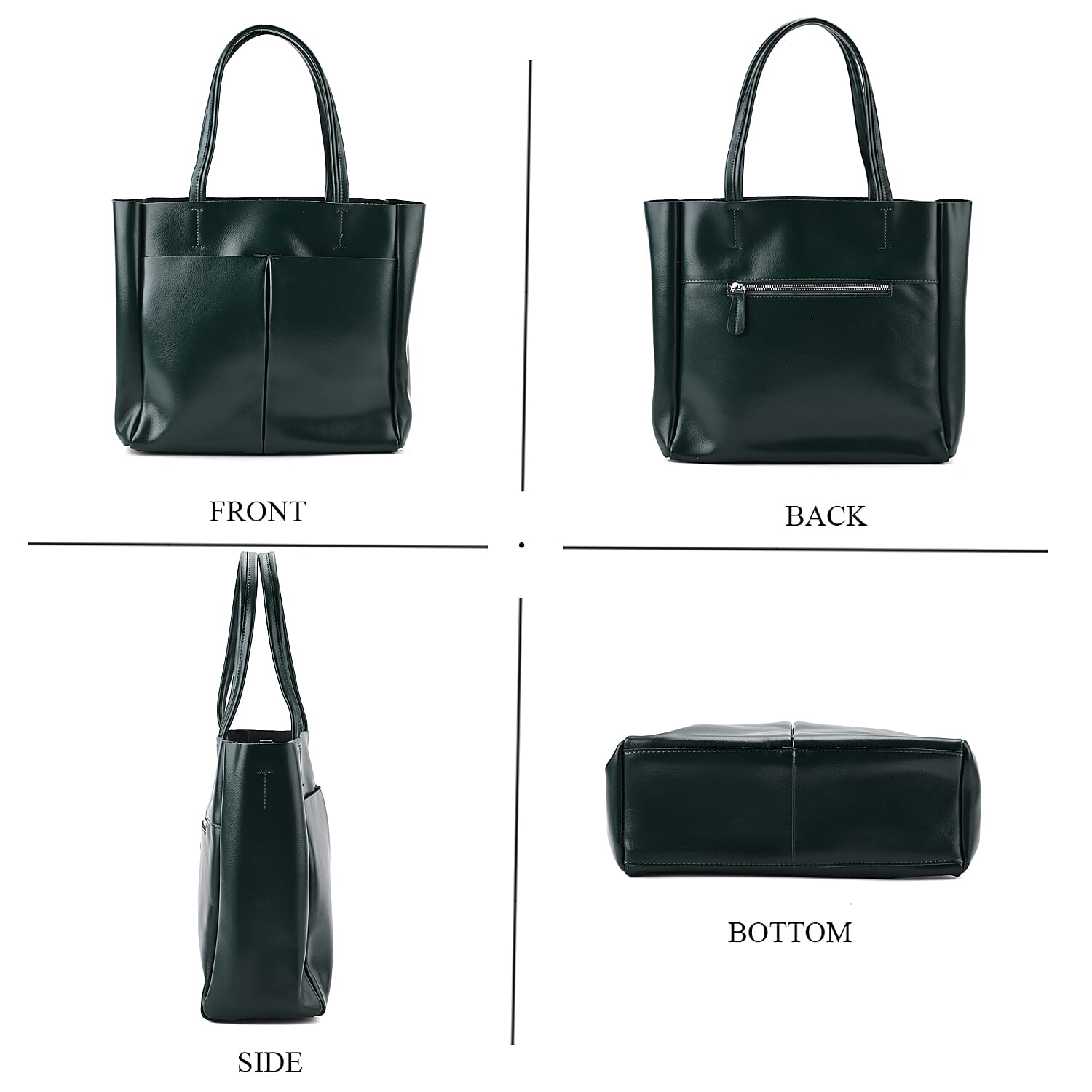 Closeout Deal Genunie Leather Tote Bag - Green