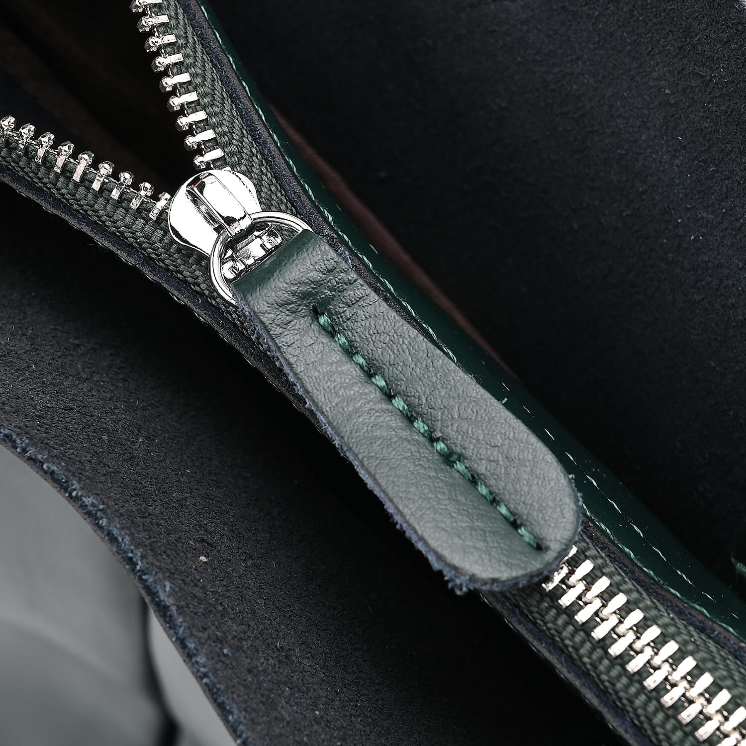 Closeout Deal Genunie Leather Tote Bag - Green