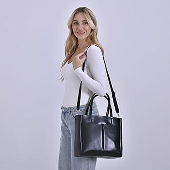 https://tjcuk.sirv.com/Products/79/8/7987987/Leather-Patterned-Tote-Bag-Size-31x13x27-cm-Black-Brown_7987987_1.jpg?w=342&h=342