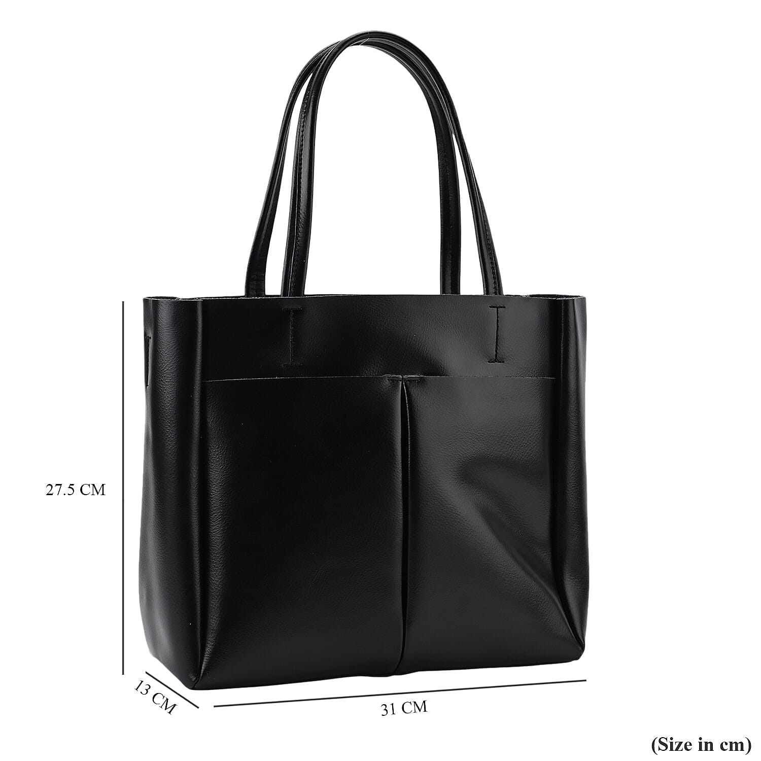 Closeout Deal Genunie Leather Tote Bag - Black