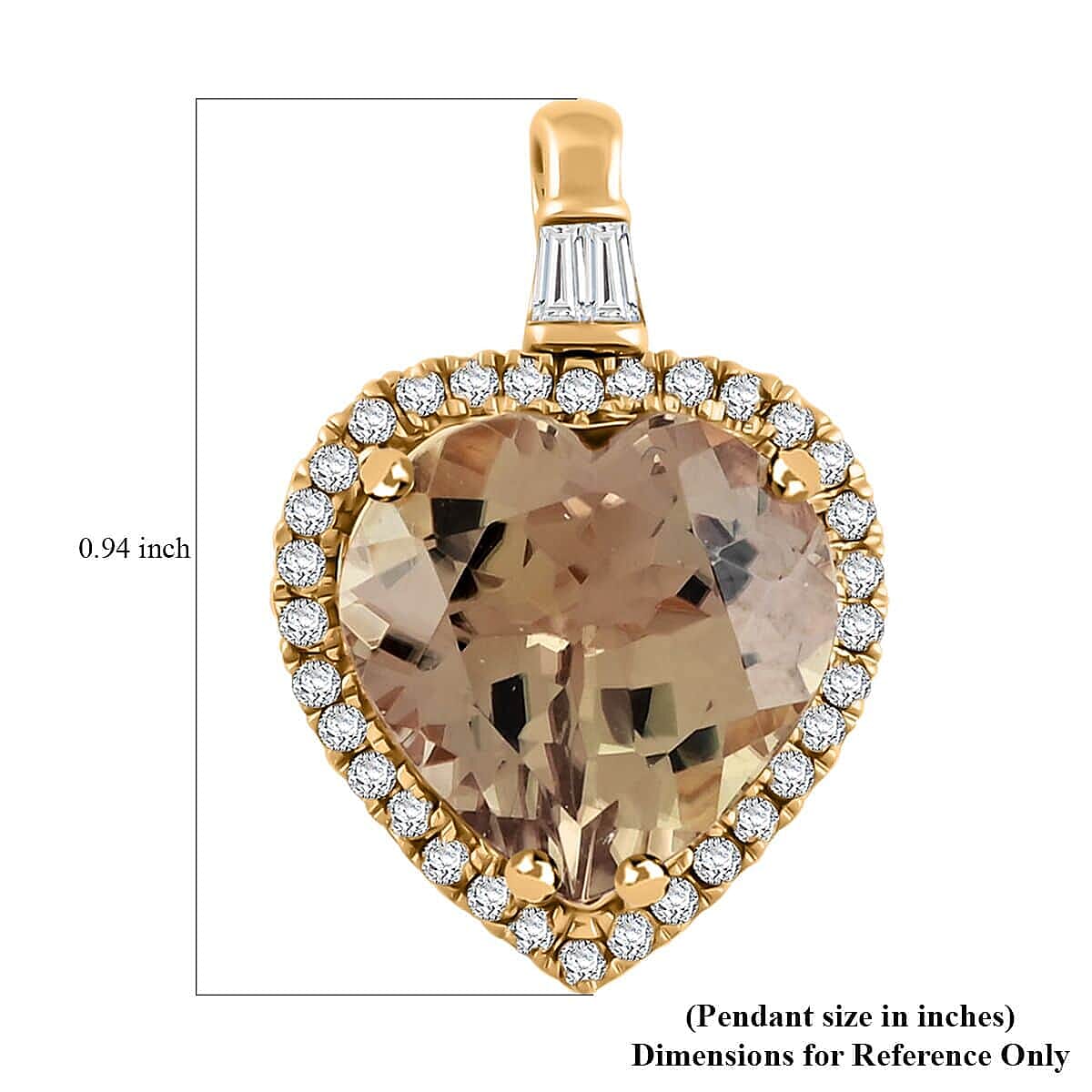 Luxoro  14K Yellow Gold  AAA   Turkizite ,  White Diamond  I2 Pendant 7.05 ct,  Gold Wt. 2.69 Gms  7.050  Ct.