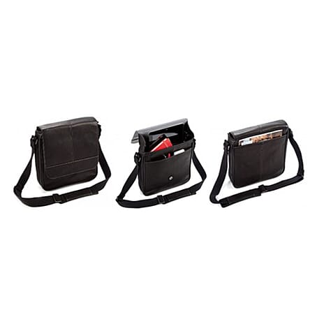 Falcon Colombian Leather Satchel Bag - Black