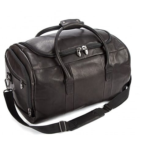 Falcon Colombian Leather Holdall - Black