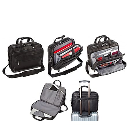Falcon Colombian Leather 15.6 Inch bag - Black