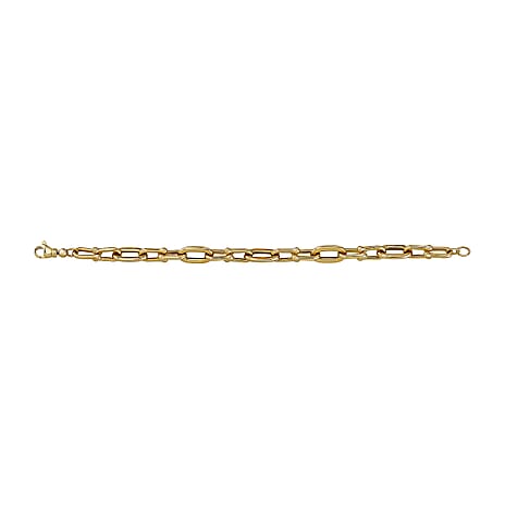 Designer Inspired Closeout Deal - 9K Yellow Gold Industrial Bracelet (Size - 7.5) with Lobster Clasp Gold Wt. 8.90 Gms.