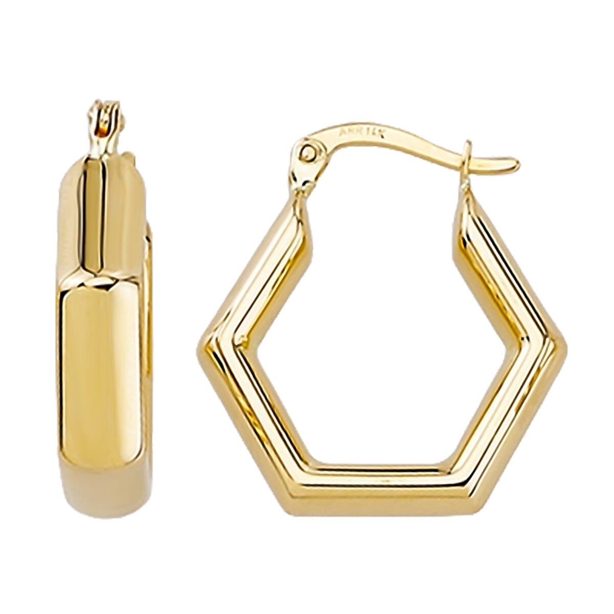 Vicenza Closeout Mega Deal - 9K Yellow Gold Earring With Clasp Gold. 1.88 Grms