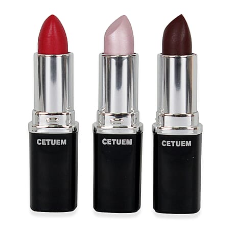 Cetuem Ultimate Lipstick Trio Mixed Bundle (Incl. Shade No. 47, 184,230)