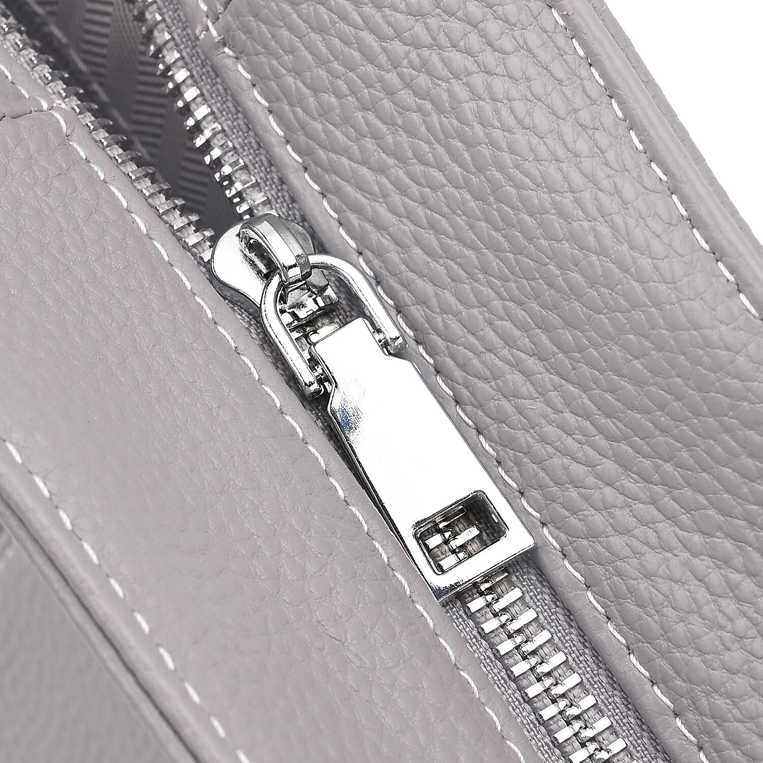 Closeout Deal - SUMPTUOUS 100% Genuine Leather Tote Bag - Grey