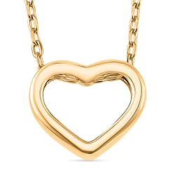 Brand New - Designer Inspired Heart Necklace (Size - 20-2 Ext) in Yellow Gold Tone