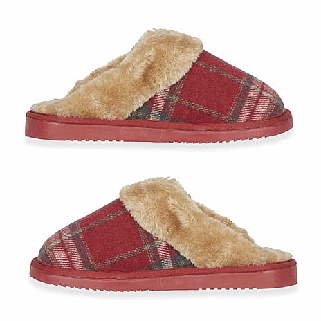 Jo & Joe Ladies Slipper (Size 5) - Red