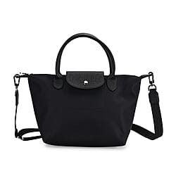 Stylish Water-Resistant Tote Bag with Top Handles & Strap - Dark Green