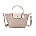 Stylish Water-Resistant Tote Bag with Top Handles & Strap - Grey