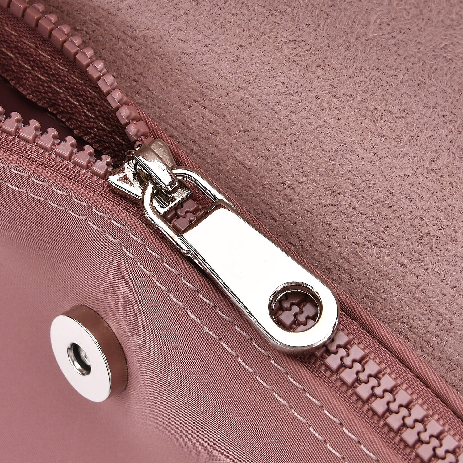 Stylish Water-Resistant Tote Bag with Top Handles & Strap - Pink