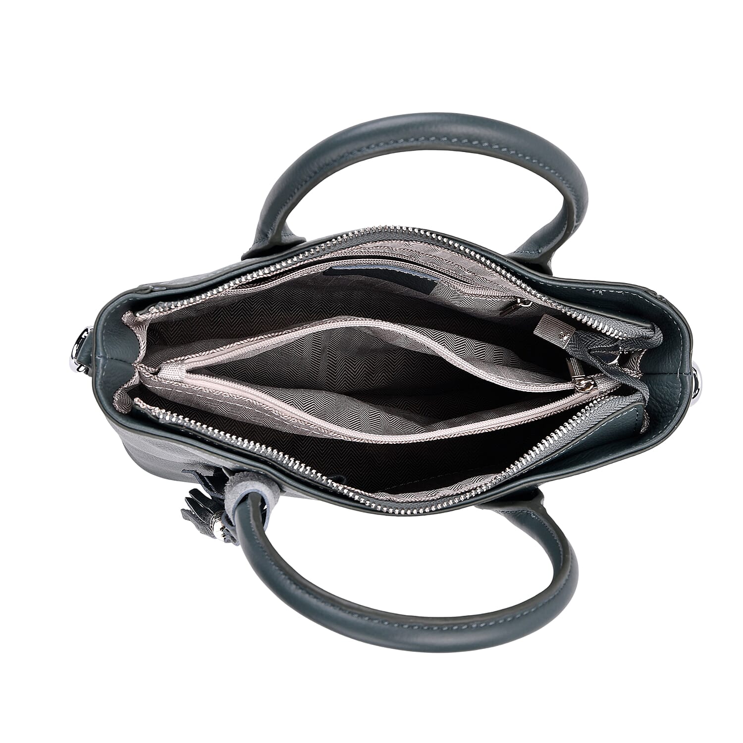 Leather Patterned Crossbody Bag (Size 22x10x24 cm) - Blue & Black