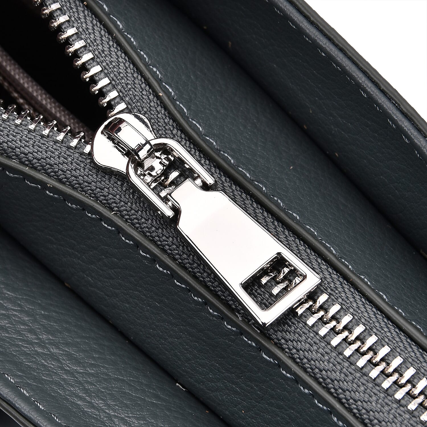 Leather Patterned Crossbody Bag (Size 22x10x24 cm) - Blue & Black