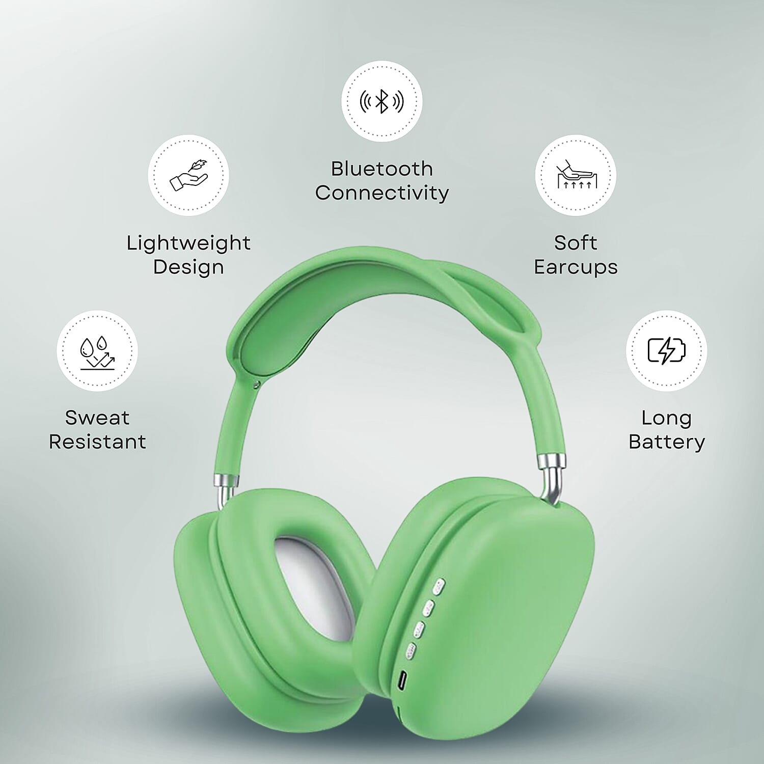 BIGGEST CLOSEOUT DEAL - Wireless Headphones with Noise-cancellation - Green BIGGEST CLOSEOUT DEAL - Wireless Headphones with Noise-cancellation - Green