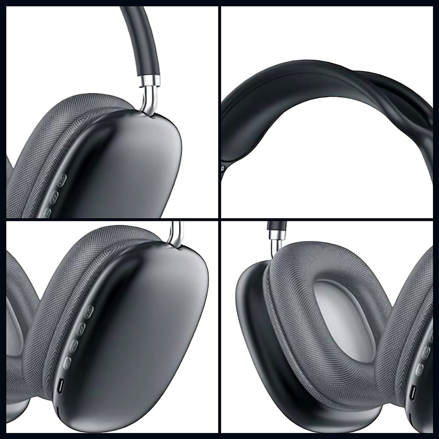 Wireless Bluetooth Headphone with Noise Cancellation - Black