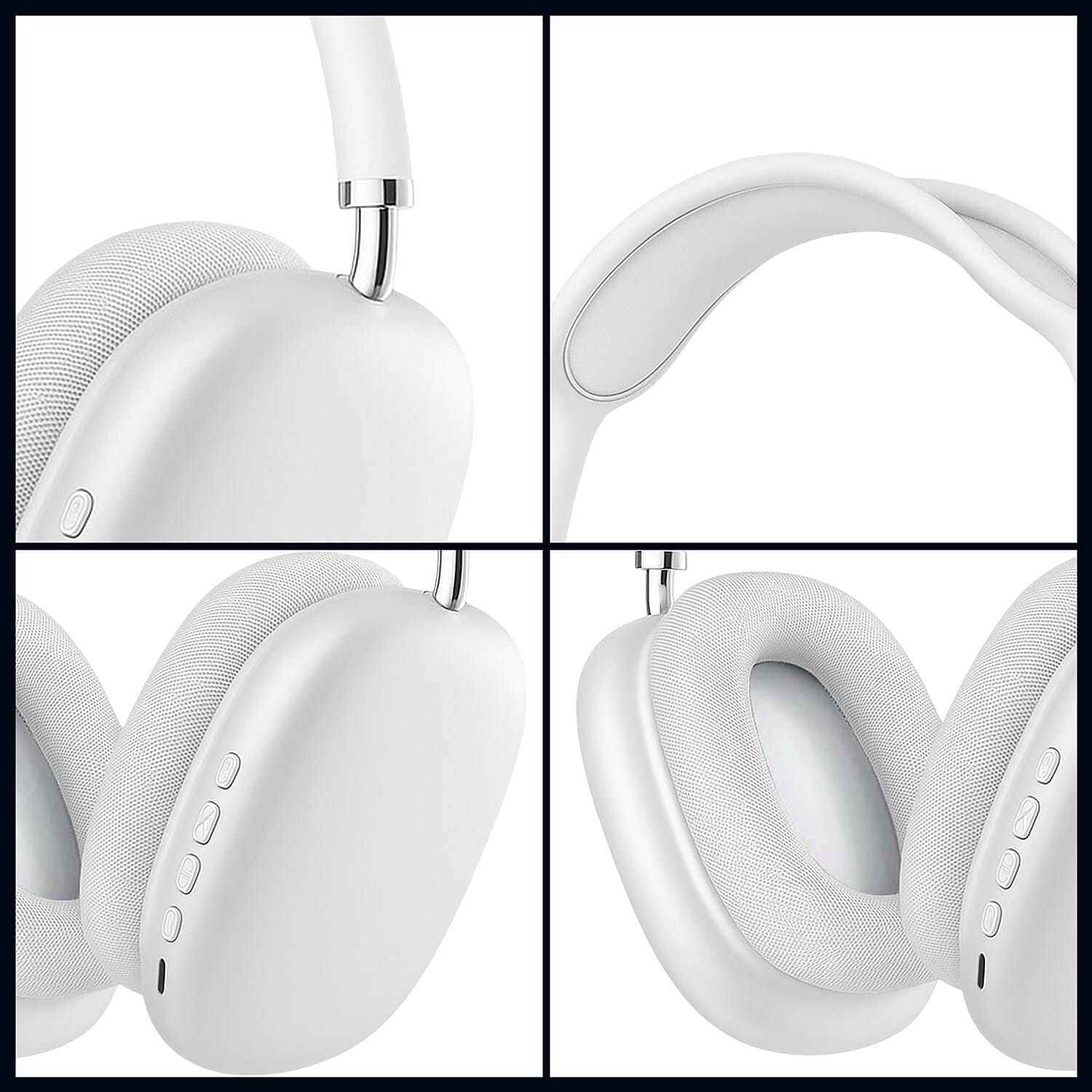 Wireless Bluetooth Headphone with Noise Cancellation - White