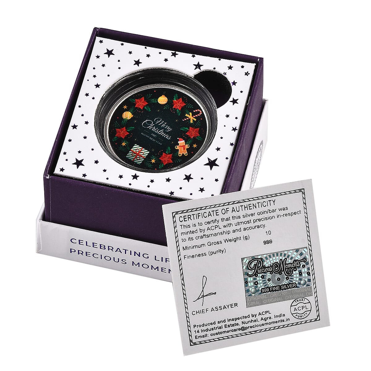 First Time Ever - Christmas Silver Coin ( 99.9% purity ), Silver Wt.10 Gms