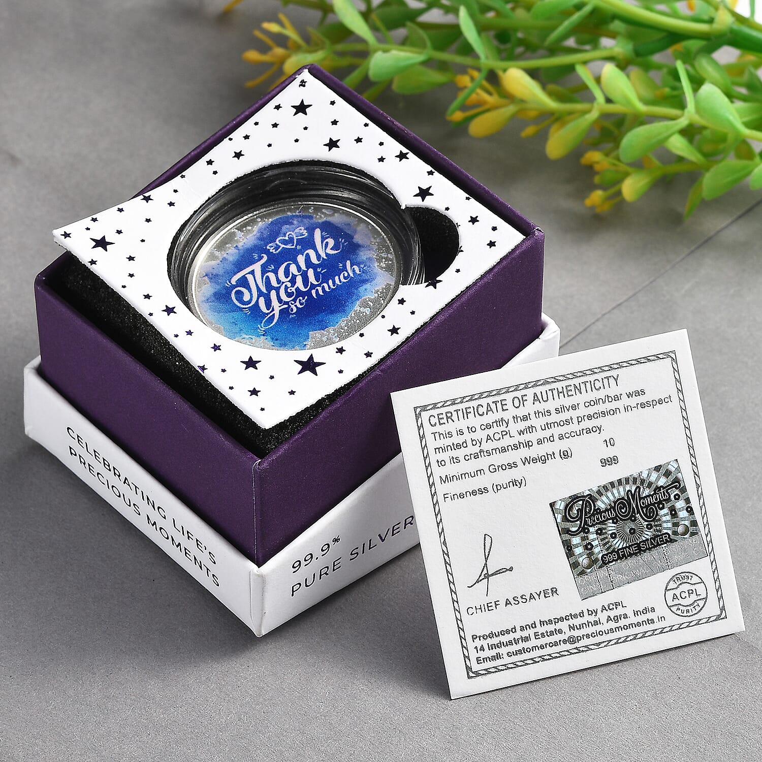 Silver Coin ( 99.9% purity ), Silver Wt. 10 Gms