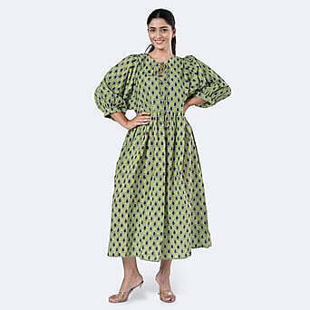 https://tjcuk.sirv.com/Products/79/8/7989956/La-Marey-Womens-Hand-Block-Print-Cotton-Dress-Size-M-Green_7989956.jpg?w=342&h=342