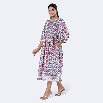 https://tjcuk.sirv.com/Products/79/8/7989986/La-Marey-Womens-Hand-Block-Print-Cotton-Dress-with-Bottom-Sleeve-Hem-B_7989986_1.jpg?w=342&h=342