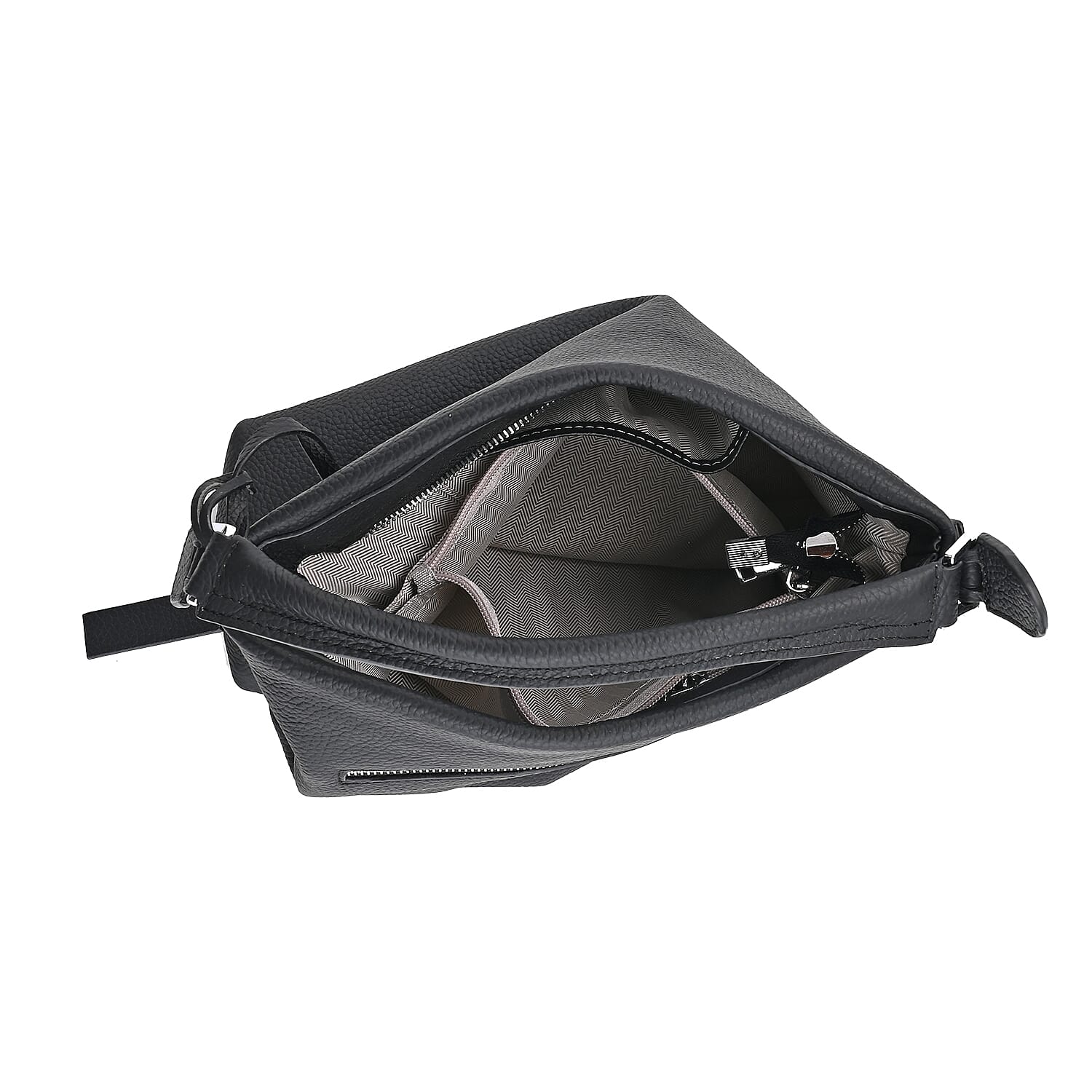 Closeout Deal- 100% Genuine Leather Hobo Bag - Black Closeout Deal- 100% Genuine Leather Hobo Bag - Black