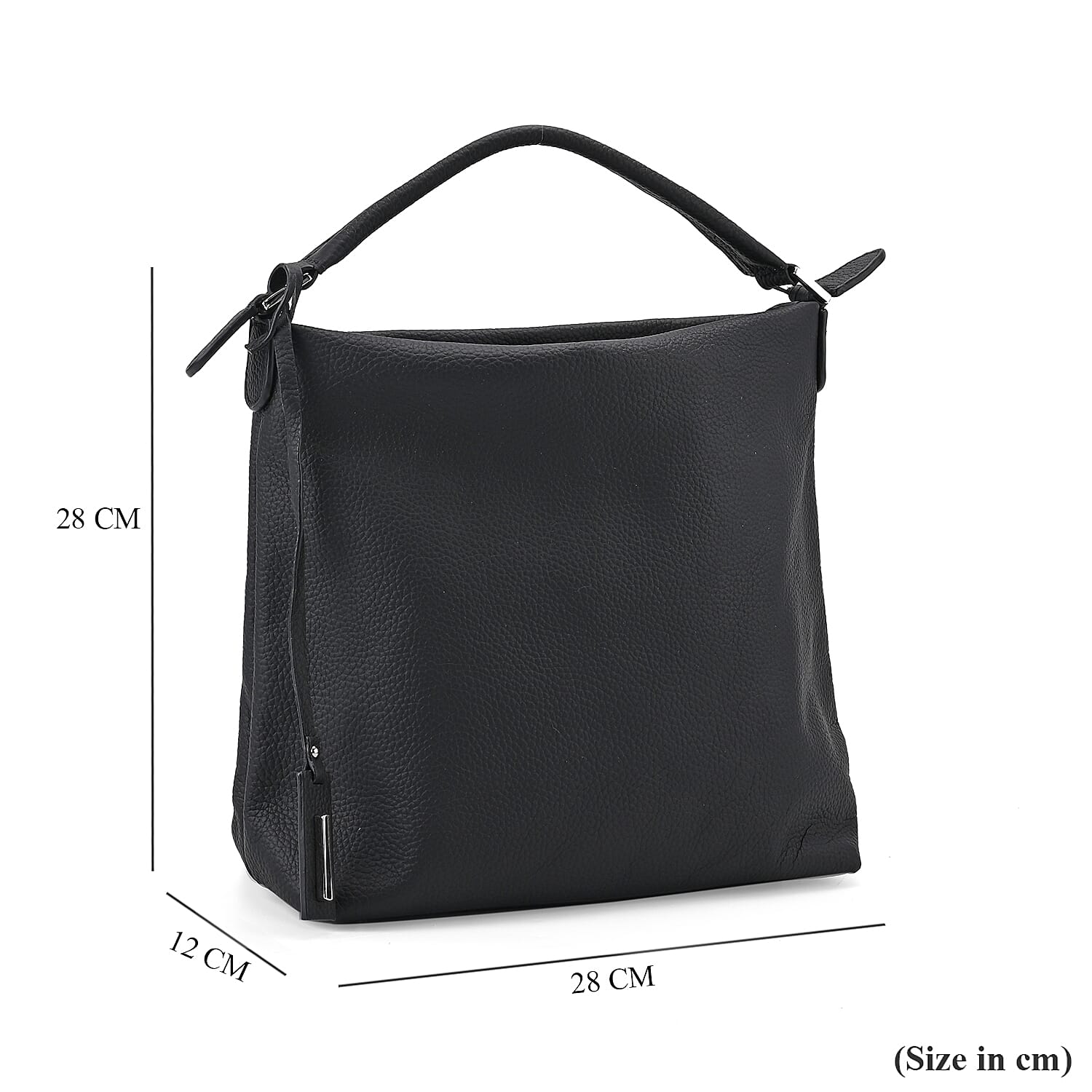 Closeout Deal- 100% Genuine Leather Hobo Bag - Black Closeout Deal- 100% Genuine Leather Hobo Bag - Black