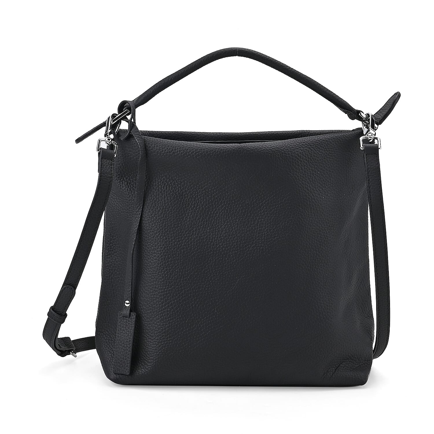 Closeout Deal- 100% Genuine Leather Hobo Bag - Black Closeout Deal- 100% Genuine Leather Hobo Bag - Black